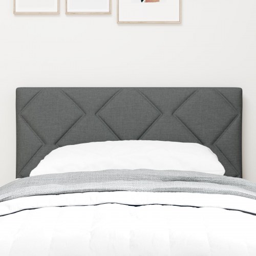 Sengegavl Diamantblokke Design Mørkegrå 80 cm Stof