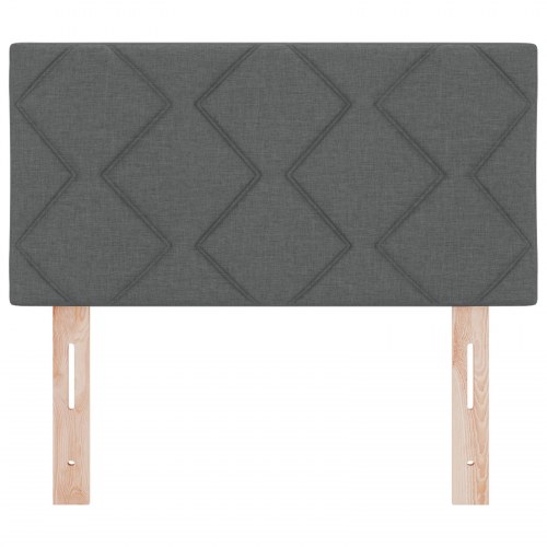 Sengegavl Diamantblokke Design Mørkegrå 80 cm Stof