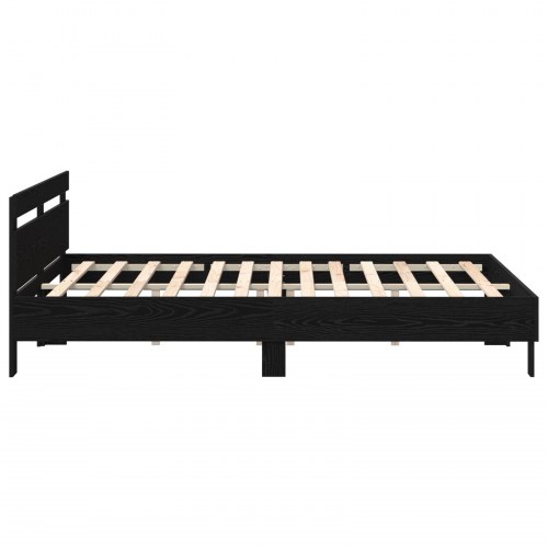 Egetræ lamelbund Sort egetræ Massivt egetræ 180 x 200 cm Solid