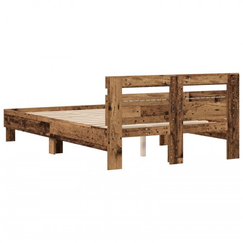 Konstrueret Træ Sengestel Gammelt træ Konstrueret træ 120 x 190 cm