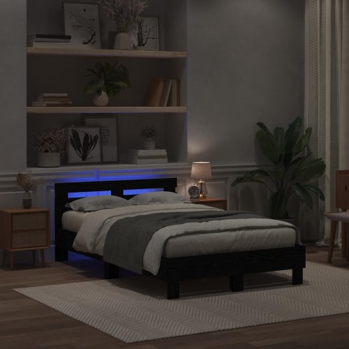 Sengehestsstel Sort eg Konstrueret træ 120 x 190 cm Solid