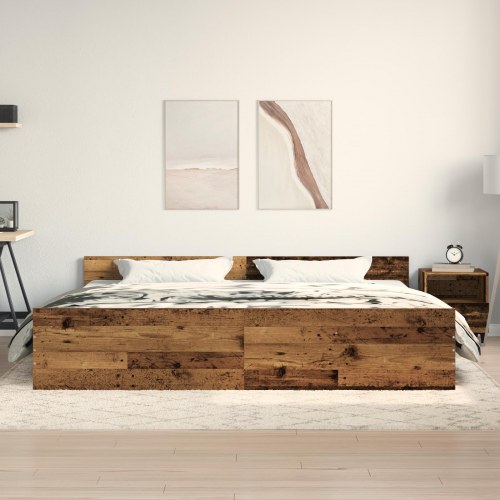 Sengestel Gammet Træ 200x200 cm Ingeniørtræ