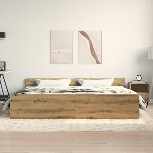 Sengramme Artisan Eg 200x200 cm Konstrueret Træ