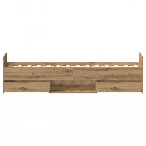 Senge ramme uden madras Artisan Eg 75x190 cm Konstrueret træ