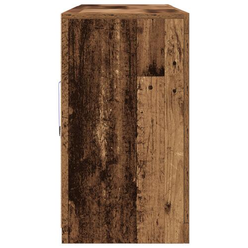 Sofabord med LED-lamper Gamle træ 283x37x67 cm konstrueret træ