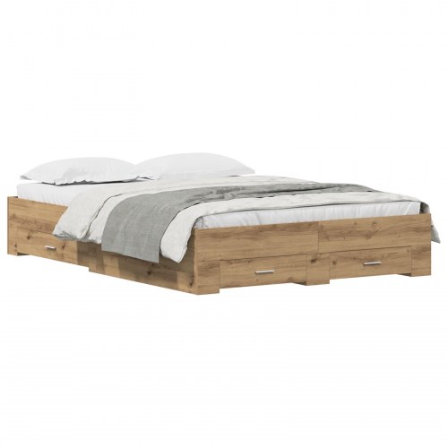 Seng med skuffer Artisan Eg 135x190 cm Ingeniørtræ