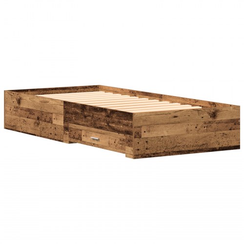 Seng RAMME Gammel træ 100x200 cm Konstrueret træ