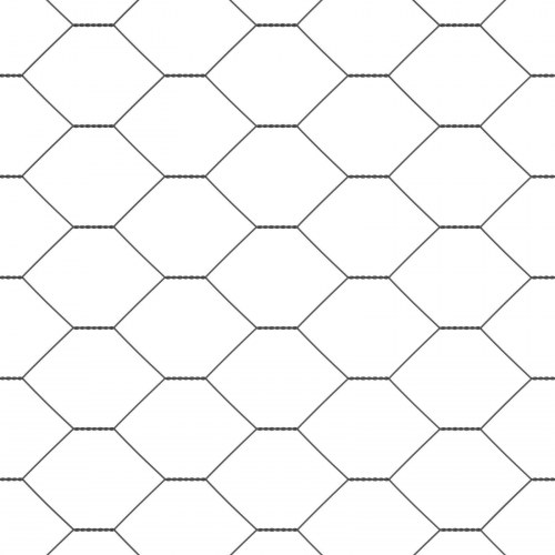 Hegnpæle 22 stk U-kanal Grå 150 cm Stål, Hexagonhegn Grå 1,5x100 m Stål
