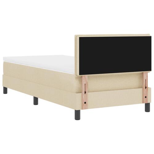 Boxmadras med madras creme 100x200 cm stof