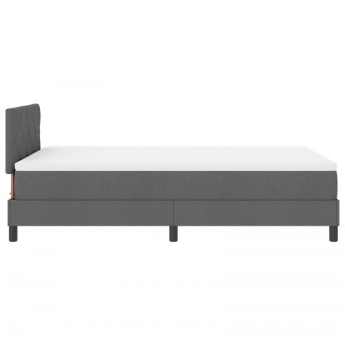 Box Spring seng med madras mørkegrå 120x190 cm stof