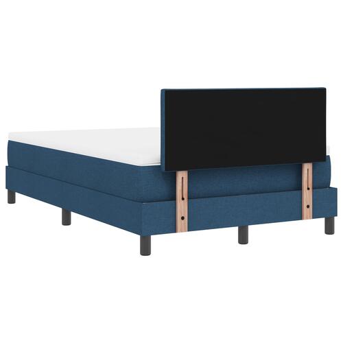 Box Spring Seng med Madras Blå 120x200 cm Stof