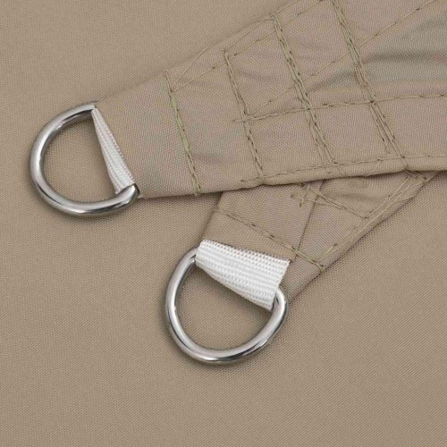 Solsejl 7×5×5 m - gråbrun trekant i vandafvisende polyester