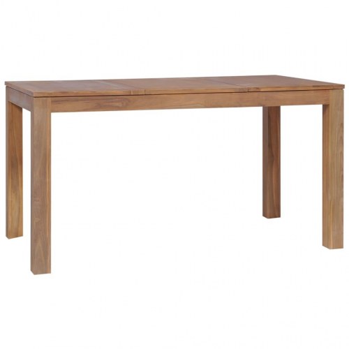 Spisebord 140x70x76 cm massivt teaktræ naturlig finish