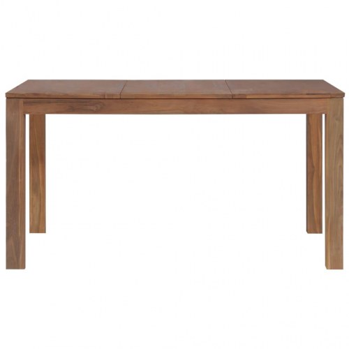 Spisebord 140x70x76 cm massivt teaktræ naturlig finish