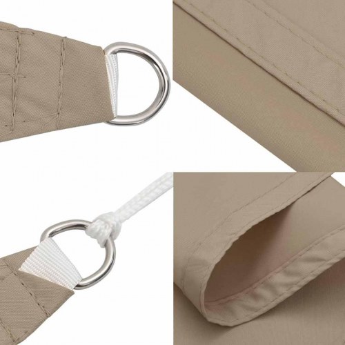 Solsejl 2×2×2 m - gråbrun trekant i 100 % polyester