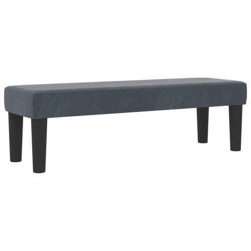 Box Spring Seng med Madras & Bænk Mørkegrå 180x200 cm Fløjl