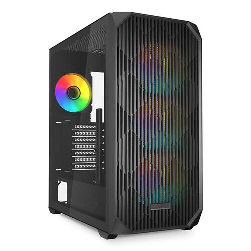ATX Semi-tårn kasse Sharkoon AK3 RGB Sort