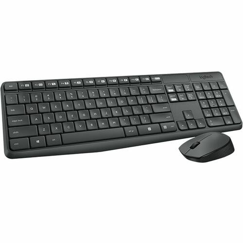 Tastatur og trådløs mus Logitech 920-007917 Grå