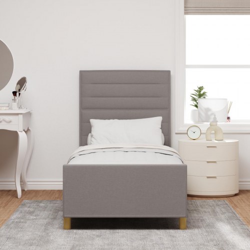 lamelbund i Taupe, 80x200 cm, Stof