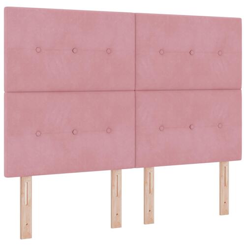 Seng Ramme Pink 160x200 cm Fløjl