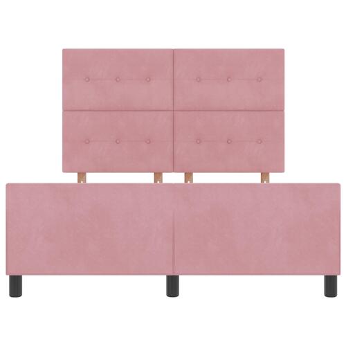 Seng Ramme Pink 160x200 cm Fløjl