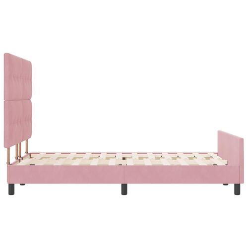 Seng Ramme Pink 160x200 cm Fløjl