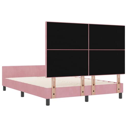 Seng Ramme Pink 160x200 cm Fløjl