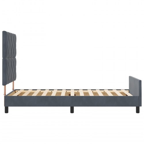 Seng Ramme Mørkegrå 100x200 cm Velour