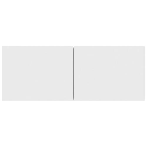 Tv-bord 80x30x30 cm konstrueret træ hvid (OUTLET A)