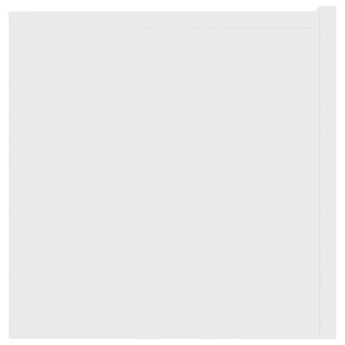 Tv-bord 80x30x30 cm konstrueret træ hvid (OUTLET A)