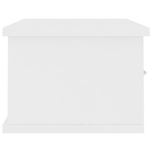 Væghængt skuffe 60x26x18,5 cm konstrueret træ hvid (OUTLET A)
