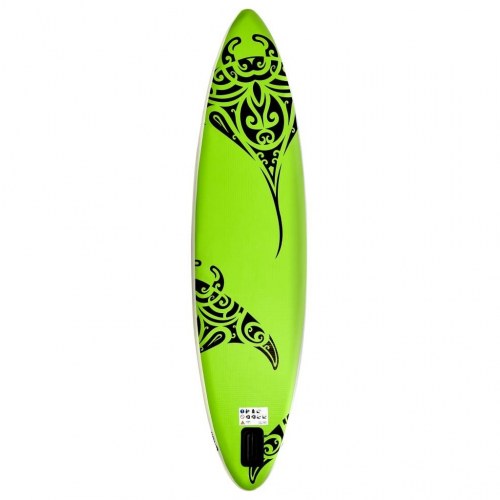 Oppusteligt paddleboardsæt 305 × 76 × 15 cm - grøn