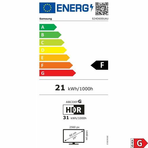Skærm Samsung LS24D600UAUXEN Quad HD 24"