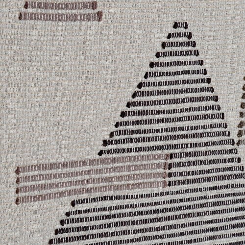 Hængende dekoration - boho/etnisk geometri, sort/creme, 46 × 1 × 64 cm (sæt á 2)