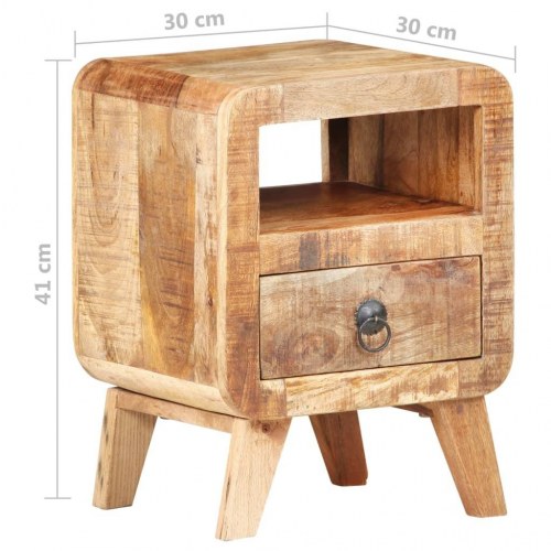 Sengebord 40x30x50 cm massivt mangotræ