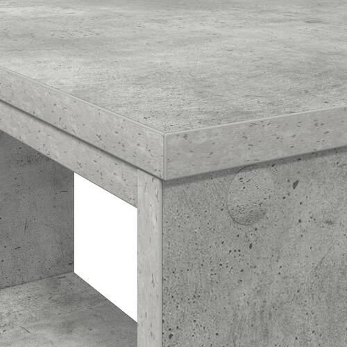 Hjørneskrivebord Beton grå Spånplade Medium Opbevaring