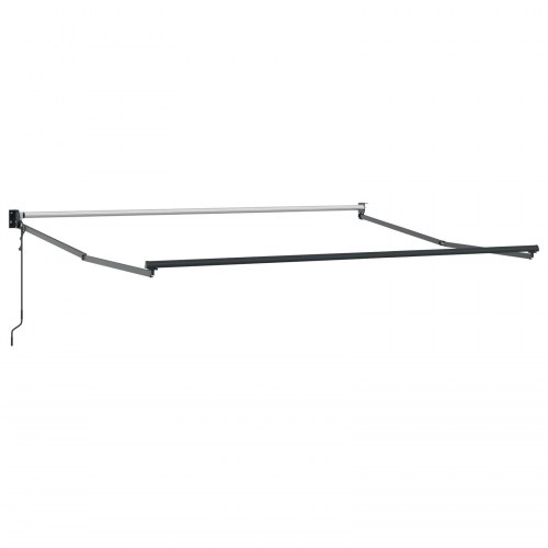 Automatisk Sammenrullelig Markise Rød og Hvid Stribe 300x250 cm