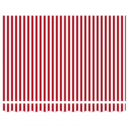 Automatisk Sammenrullelig Markise Rød og Hvid Stribe 300x250 cm