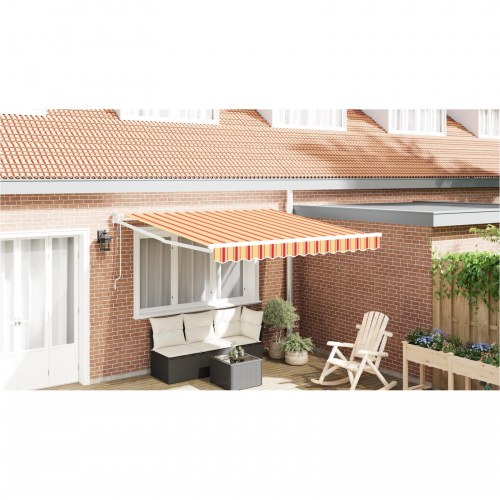 Automatisk Udtækkelig Markise Gul og Orange 350x250 cm