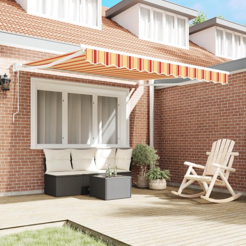 Automatisk Udtækkelig Markise Gul og Orange 350x250 cm