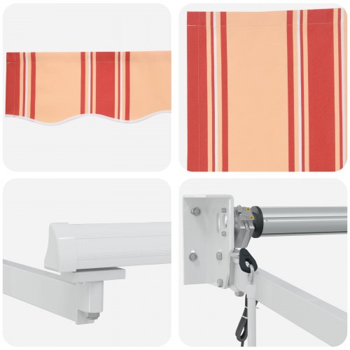 Automatisk Udtækkelig Markise Gul og Orange 350x250 cm