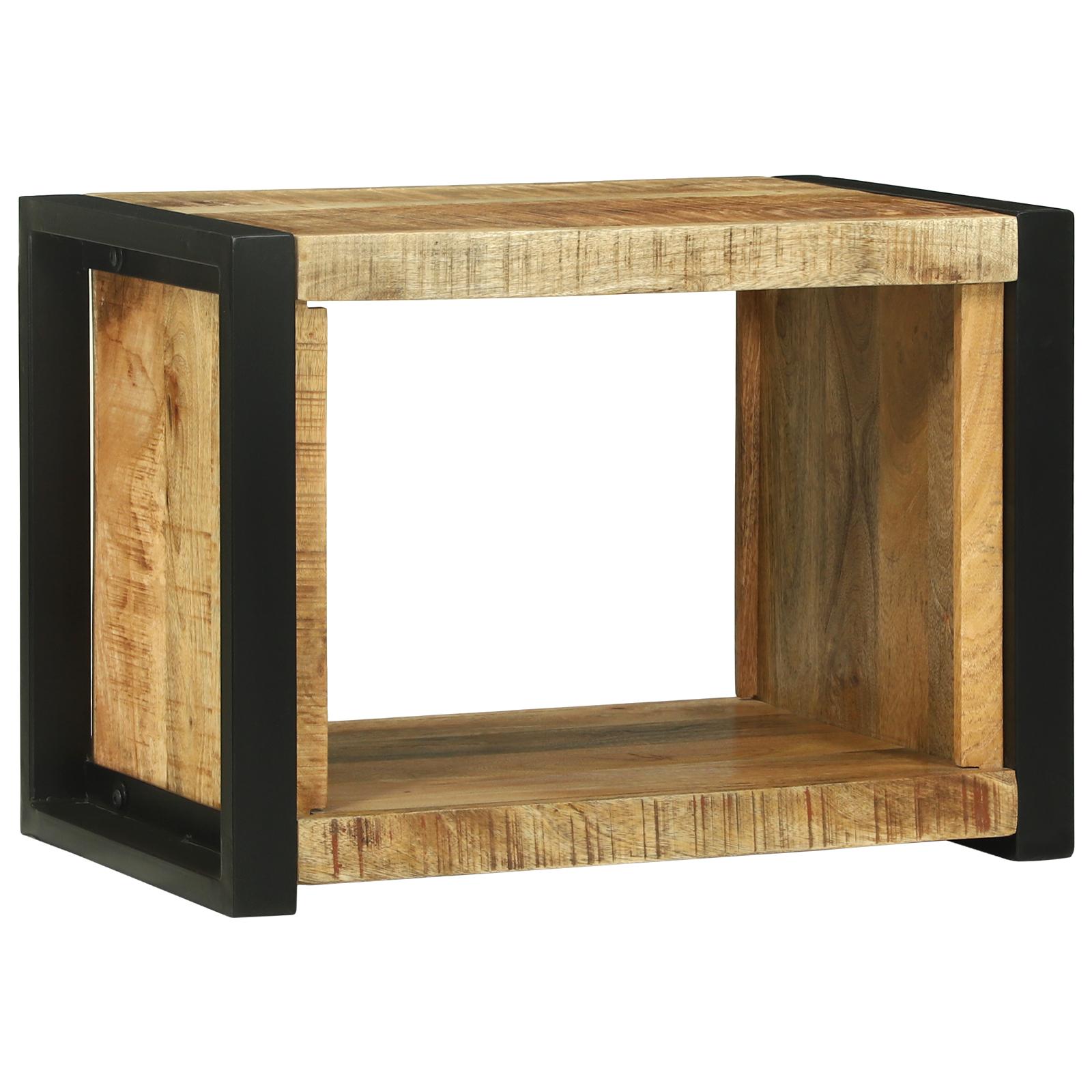 Væg Cube Med Opbevaring 55 X 35 X 40 Cm Massivt Mangotræ - Massivt ru mangotræ