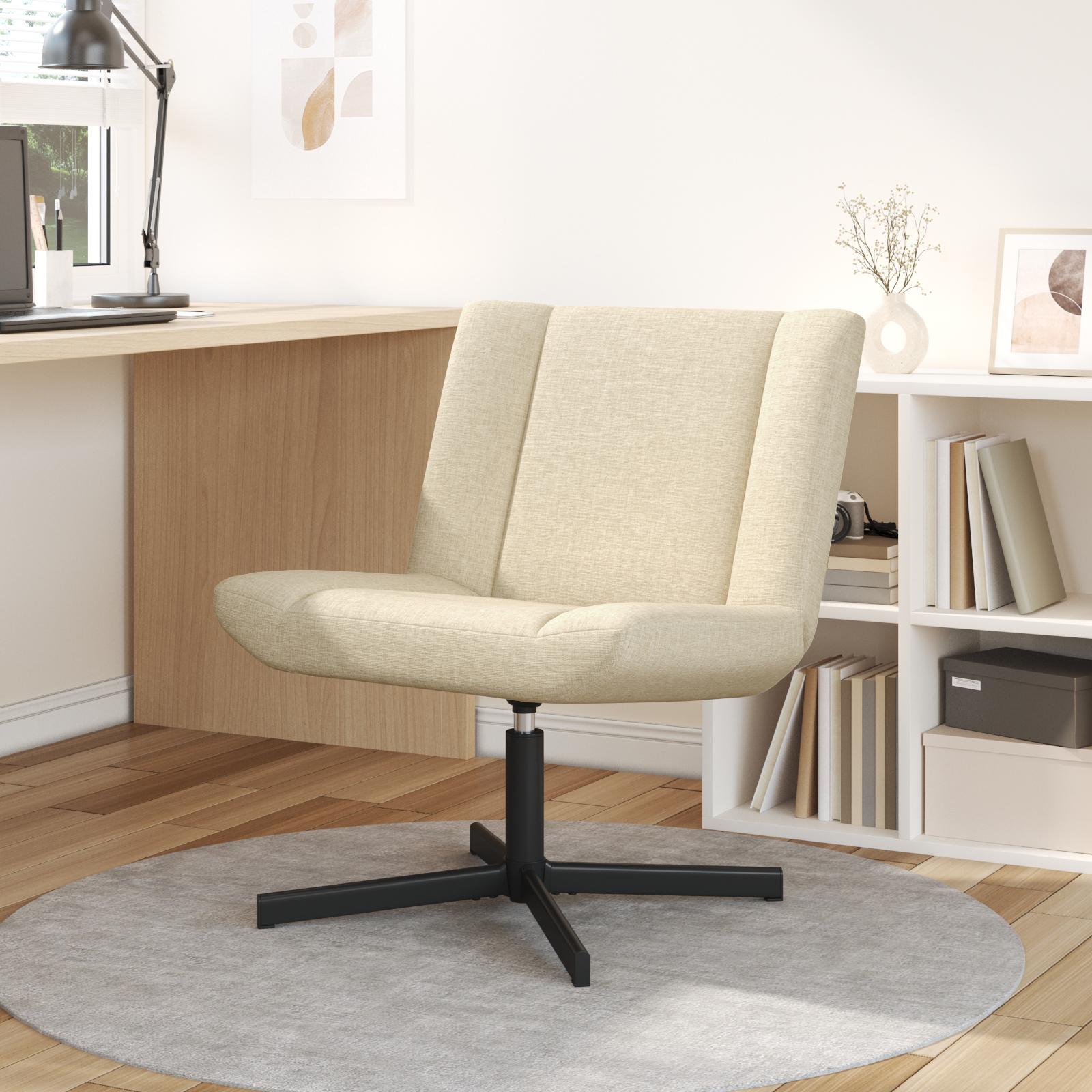 Drejestol Cremefarvet 63 x 75 x 76 cm Stof