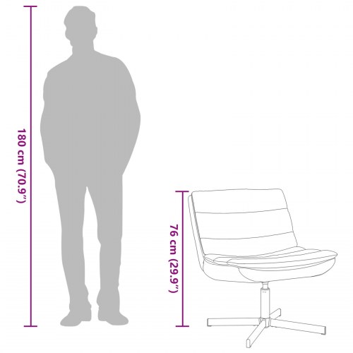 Drejestol Grå Kunstlæder Medium Drejefunktion Drejestol Andet