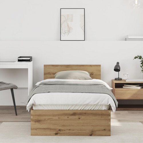 Sengestel uden madras med hovedgavl Artisan Eg 75x190 cm