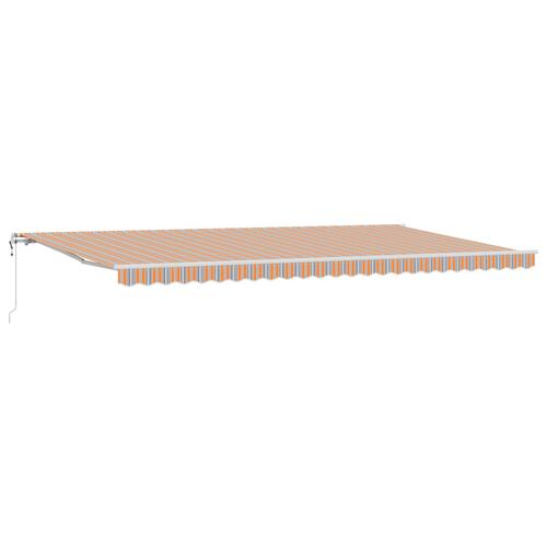 Automatisk Udtækkelig Markise med Flerfarvede Striber, 600x300 cm