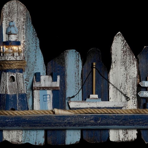 Vægdekoration med LED - Lyssignal, Middelhavet, gran (36,5 × 6,5 × 29,5 cm)