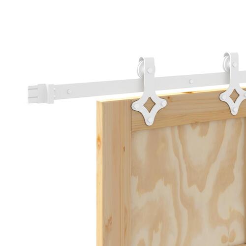 Glidedør med hardware sæt 93x202 cm solidt fyrretræ, indvendig dør