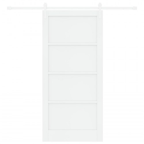 Skydedør med udstyr sæt Hvid 93x202 cm Massivt Træ Pine, Indvendig dør “ORKDAL” Hvid 93x202x4 cm Massivt Træ Pine