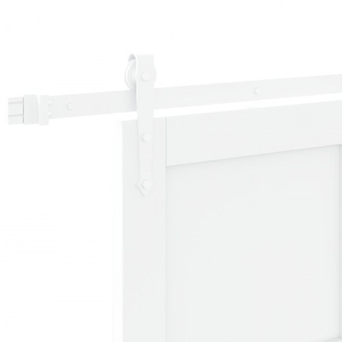 Glide dør med hardware sæt hvid 93x232 cm solid fyrretræ, indvendig dør 'ORKDAL'hvid 93x232x4 cm solid fyrretræ